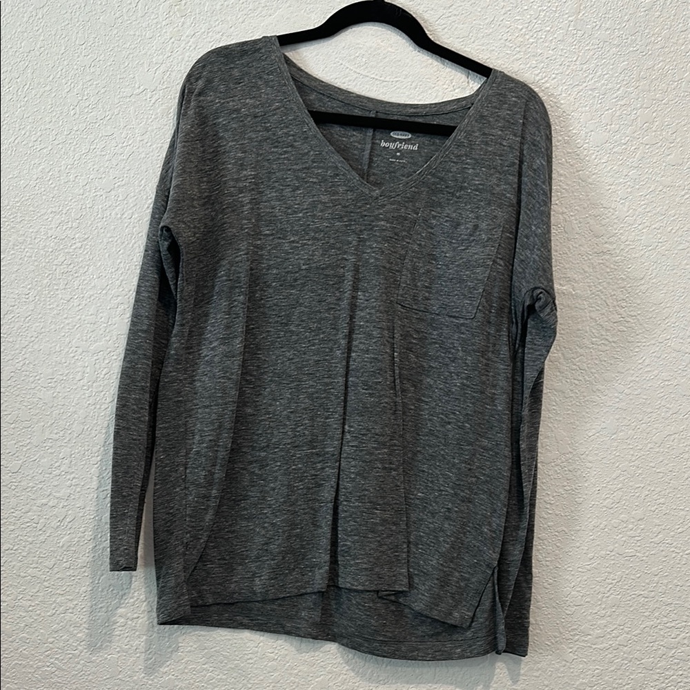 Old Navy Gray Boxy Long Sleeve Sweatshirt